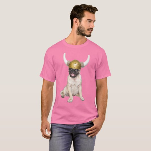Viking Pug T-shirt (Voorkant volledig)