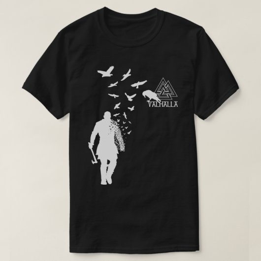 Viking Ragnar Lodbrok Valhalla Odin Ravens Pullove T-shirt (Design voorkant)