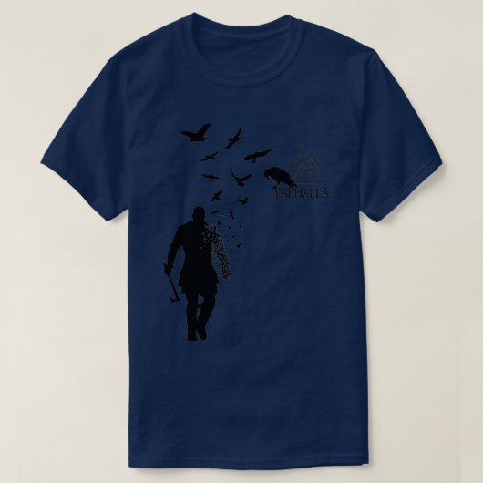 Viking Ragnar Lodbrok Valhalla Odin Ravens T-shirt (Design voorkant)