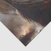 Viking Raiders bij Zee Decoupage Tissuepapier (Detail)