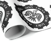 Viking Raven Banner Thor Freya Loki Cadeaupapier (Rol Hoek)