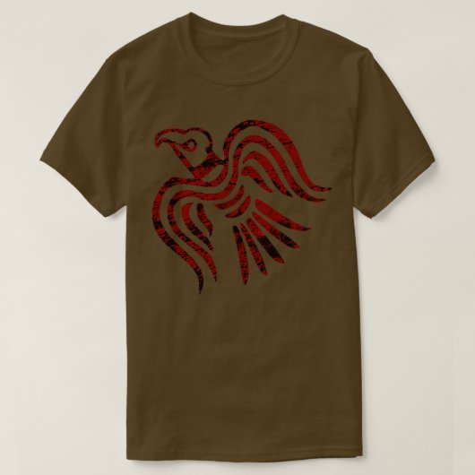 Viking Raven  Banner voor de Rode Oorlog T-shirt (Design voorkant)