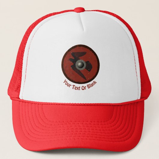 Viking Raven Schild Trucker Pet (Voorkant)