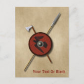 Viking Raven Shield and Weapons Briefkaart (Voorkant)