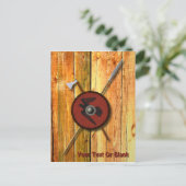 Viking Raven Shield and Weapons Briefkaart (Staand voorkant)