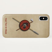 Viking Raven Shield and Weapons Case-Mate iPhone Case (Achterkant (horizontaal))