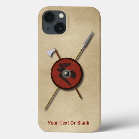 Viking Raven Shield and Weapons Case-Mate iPhone Case (Achterkant)