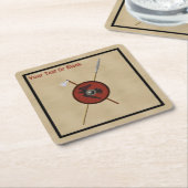 Viking Raven Shield and Weapons Kartonnen Onderzetters (Schuin)