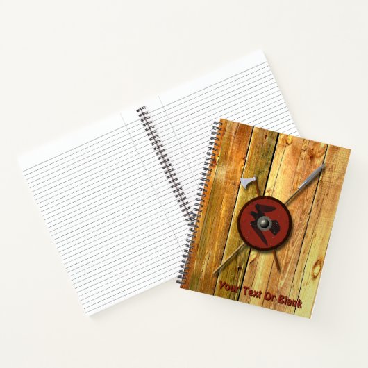 Viking Raven Shield and Weapons Notitieboek (Binnen)