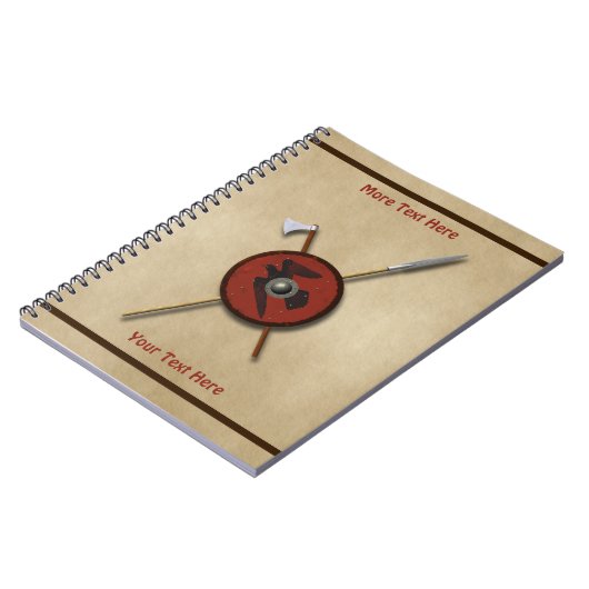 Viking Raven Shield and Weapons Notitieboek (Linkerzijde)