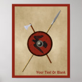 Viking Raven Shield and Weapons Poster (Voorkant)