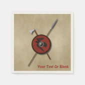 Viking Raven Shield and Weapons Servet (Voorkant)