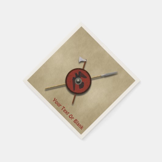 Viking Raven Shield and Weapons Servet (Hoek)