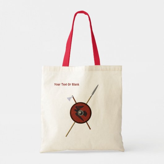 Viking Raven Shield and Weapons Tote Bag (Achterkant)