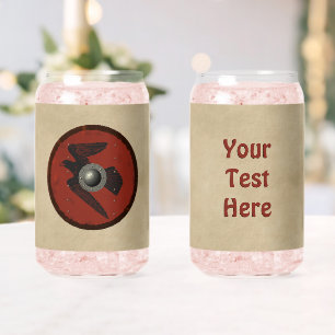 Viking Raven Shield Blikvorm Glas