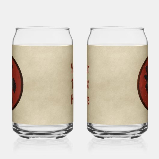 Viking Raven Shield Blikvorm Glas (Links)