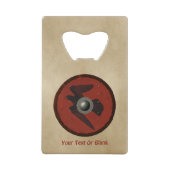 Viking Raven Shield Creditkaart Flessenopener (Voorkant)