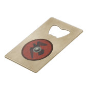 Viking Raven Shield Creditkaart Flessenopener (Achterkant Gekanteld)