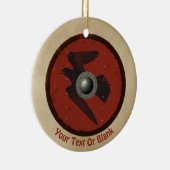 Viking Raven Shield Keramisch Ornament (Rechts)