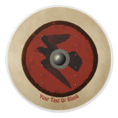 Viking Raven Shield Keramische Knop (Voorkant)