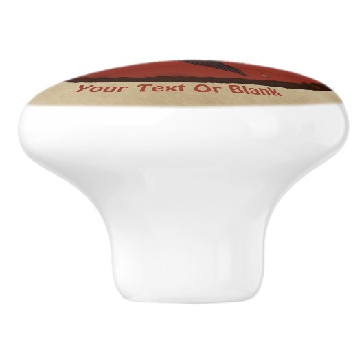 Viking Raven Shield Keramische Knop (Zijkant)