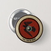 Viking Raven Shield Ronde Button 5,7 Cm (Voorkant /achterkant)