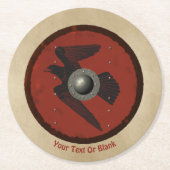 Viking Raven Shield Ronde Kartonnen Onderzetter (Voorkant)