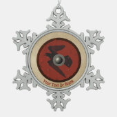 Viking Raven Shield Tin Sneeuwvlok Ornament (Voorkant)