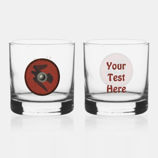 Viking Raven Shield Whisky Glas (Voorkant)