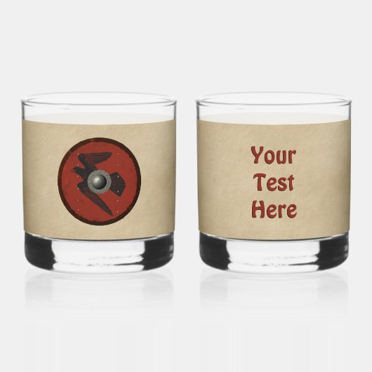 Viking Raven Shield Whisky Glas (Voorkant)