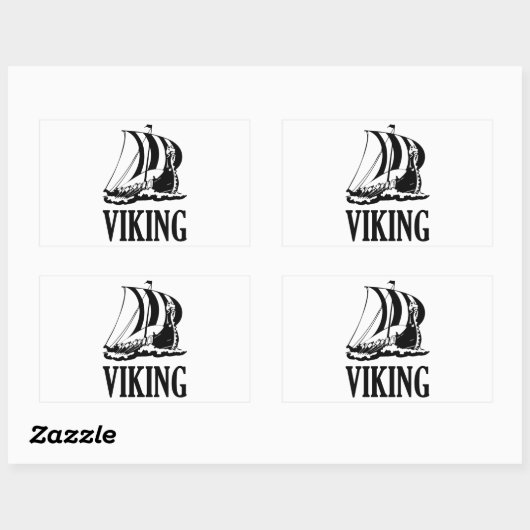 Viking Rechthoekige Sticker (Vel)