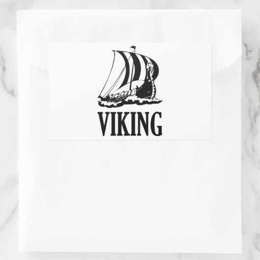 Viking Rechthoekige Sticker (Tas)