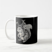 Viking Riding Squirrel Funny Warrior Art  Koffiemok (Links)