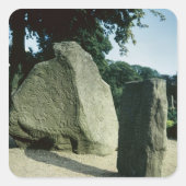 Viking ringstenen vierkante sticker (Voorkant)