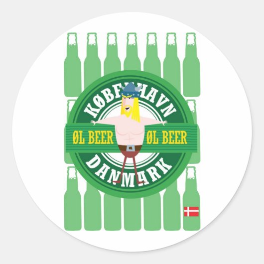 Viking Ronde Sticker (Voorkant)
