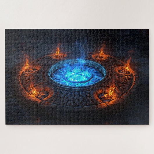 Viking Rune Circle Jigsaw Puzzle Legpuzzel (Horizontaal)