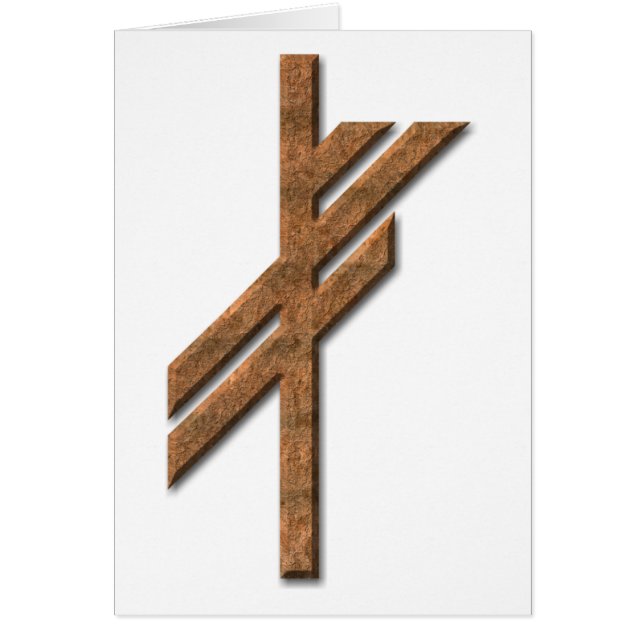 Viking rune - geluk - roest (Voorkant)