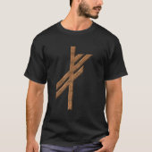 Viking rune - geluk - roest t-shirt (Voorkant)