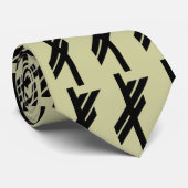 Viking Rune - Geluk - zwart Stropdas (Opgerold)