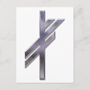 Viking Rune-gelukszilver Briefkaart