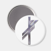 Viking Rune-luck-Silver Magneet (Voorkant / Achterkant)