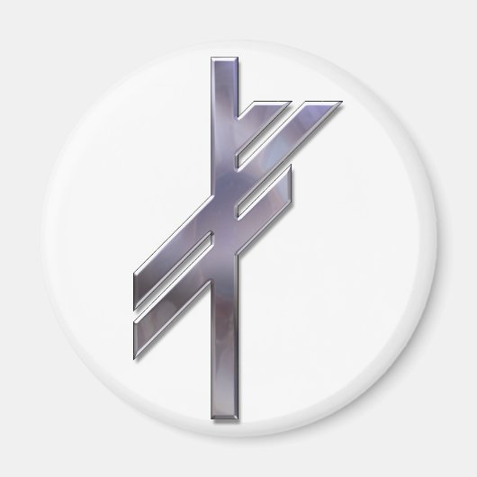 Viking Rune-luck-Silver Magneet (Voorkant)