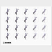 Viking Rune-luck-Silver Ronde Sticker (Vel)