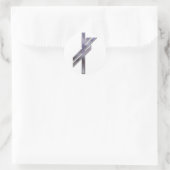 Viking Rune-luck-Silver Ronde Sticker (Tas)