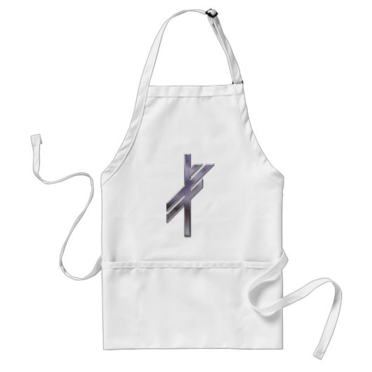 Viking Rune-luck-Silver Standaard Schort (Voorkant)