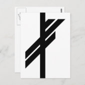 Viking Rune - Luck - zwart Briefkaart (Voorkant / Achterkant)