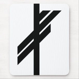 Viking Rune - Luck - zwart Muismat