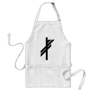 Viking Rune - Luck - zwart Standaard Schort