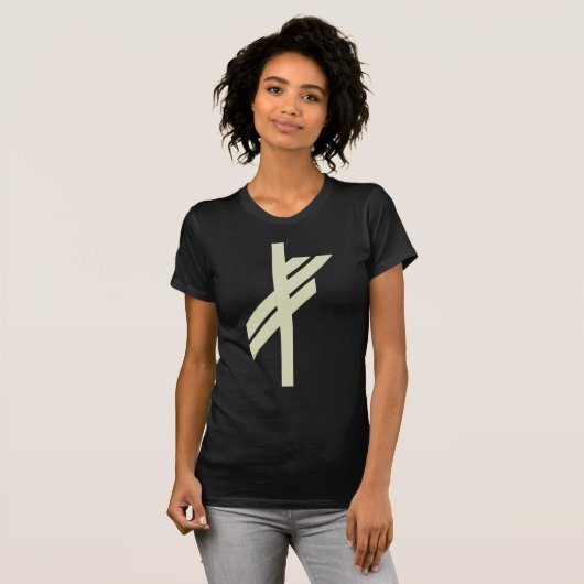 Viking Rune - Luck - zwart T-shirt (Voorkant volledig)