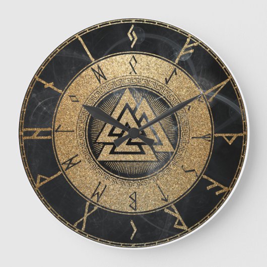 Viking Runes Grote Klok (Voorkant)